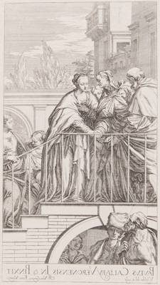 Veronese etching from 1682 The Visitation
